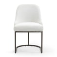 thumbnail image 3 of Glamour Home Ana 19.5" Modern Velvet Arm Dining Chairs with Metal Legs in Blue, 3 of 6