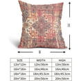thumbnail image 4 of Rust Red Ethnic Boho Pillow Covers 18X18 Inch Bohemian Carpet Vintage Couch Pillow Cases Southwestern Throw Pillows Set of 2 Farmhouse Home Decor for Room Bedroom Outdoor Porch Patio Cushion, 4 of 6