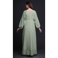 thumbnail image 4 of Bimba Robe Maxi d'Été Décontractée pour Femmes en Georgette Mousse à Imprimé Floral d'Anémone et de Fleurs Bleu Lavande, Taille Élastique Longue - X-Grand, 4 of 5