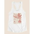 thumbnail image 3 of Antique Coral Seaweed Iv Racerback Tank Women -Vision Studio Designs, Female Small, 3 of 4