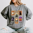 thumbnail image 4 of Coquette Halloween Stamps - Women's Lightweight Garment Dyed Sweatshirt, 4 of 17