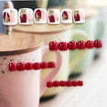 thumbnail image 3 of Fofosbeauty 72 pcs Press on Toe Nails, Short Square French Fake Toenails,#6, 3 of 7