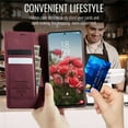 thumbnail image 5 of CaseMe Calf Leather Lining Microfibre Wallet Case for Samsung Galaxy A33 6.5-inch with RFID Blocking,Magnetic Closure,Card Slots,Cash Slot,Kickstand,Shockproof Flip Folio Protective Phone Case,Red, 5 of 10