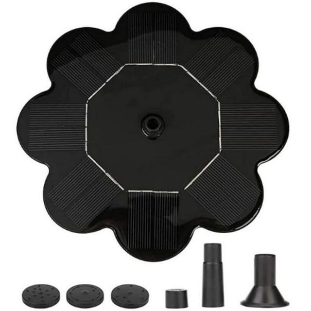 Solar Fountain Pump Flower Shape Solar Powered Birdbath Fountain Pump with 4 Water Spray Effects Garden Water Pump Outdoor Water Feature for Small Pond Pool and Fish Tank
