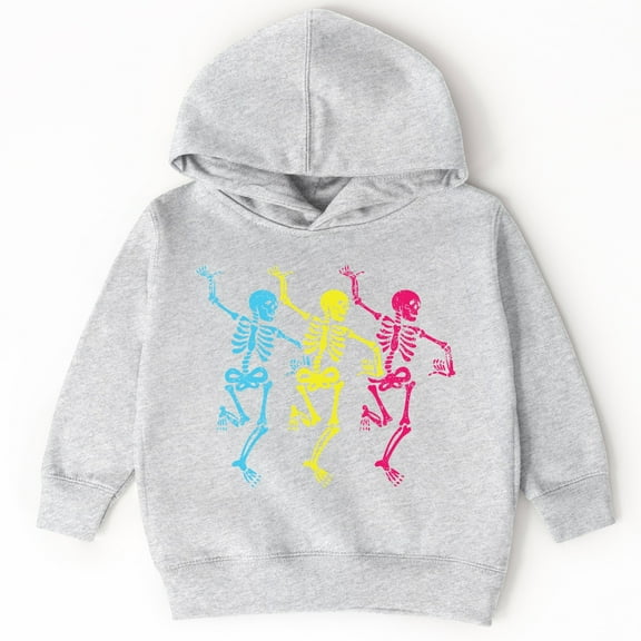 Three Skeletons Dancing Neon - Toddler Hoodie