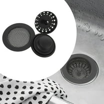 Niceauty Garbage Disposal Drain Cover Sink Stopper Strainer Stainless Steel 3Pcs Black
