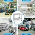 thumbnail image 7 of Stainless Steel Table for Prep & Work,36"x24"x35",NSF Commercial Heavy Duty Table with Undershelf,Caster Wheel for Restaurants,Silver, 7 of 7
