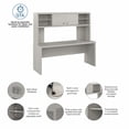 thumbnail image 5 of Echo 72W Computer Desk with Hutch in Gray Sand - Engineered Wood, 5 of 6