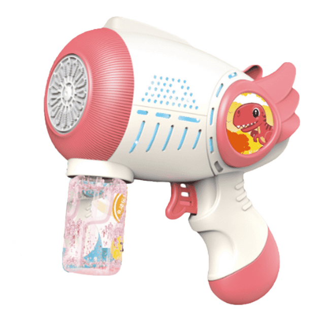 SUTENGDA 2Pcs Bubble Machine Cute Porous Handheld Bubble Gun Bubbles for Kids Electric Colorful Light Plastic Bubble Machine for Kids Combination 10