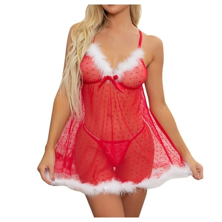 Zuwimk Lingerie For Women Plus Size Black Women bodysuit Lace Mini Sheer V Neck Chemise See Through Nightgown Open Front Negligee Dress Lace Women Flower Strap Neck Chemise V Lingerie Sleepwear