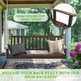 thumbnail image 3 of VEIKOUS 2 Person Outdoor Hanging Porch Swing Bench w/Chains for Garden and Backyard, Rustic, 3 of 9