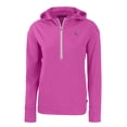 thumbnail image 2 of Women's Cutter & Buck  Pink Carolina Panthers Daybreak Eco Recycled Half-Zip Hoodie, 2 of 3