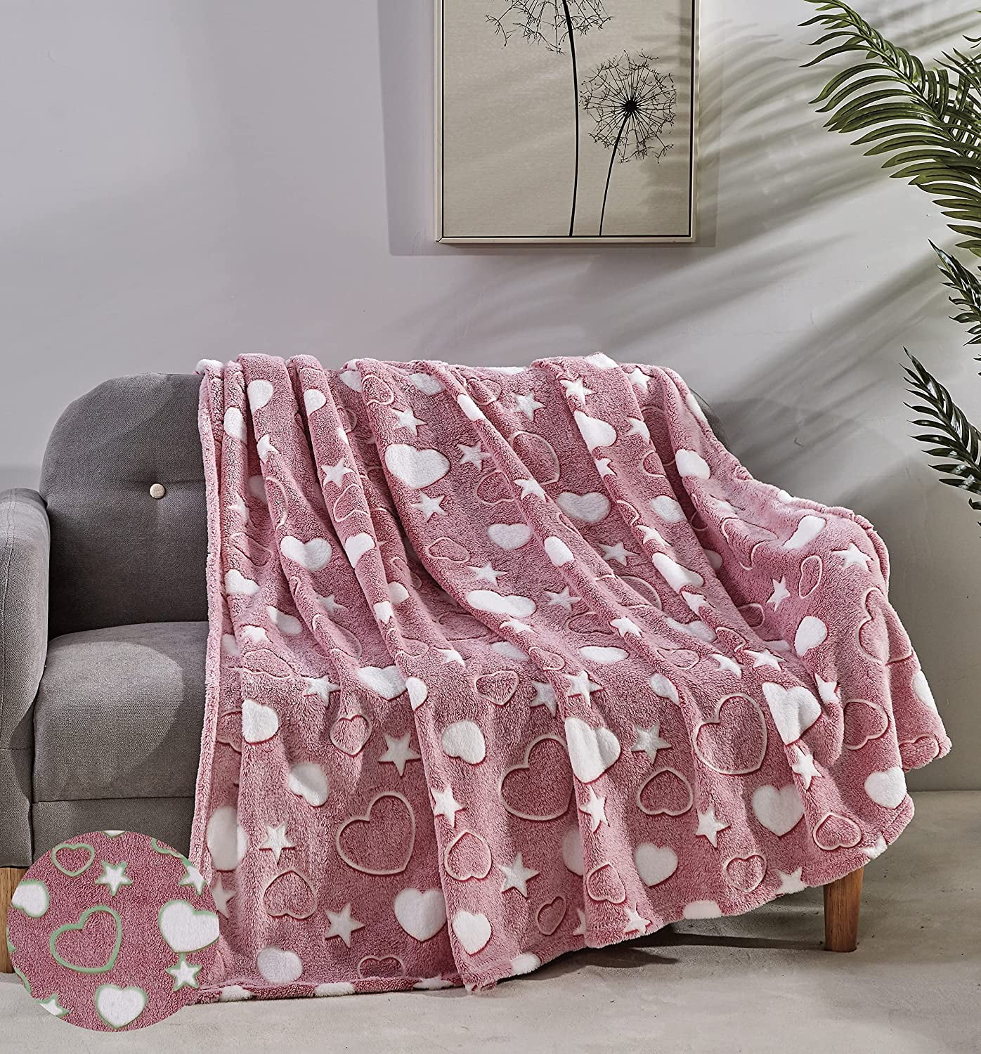 "Manta de lanzamiento impresa que brilla en la oscuridad suave decoración de felpa difusa para niños adolescentes 50""x60""" - Imagen 13 de 24