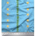 thumbnail image 1 of Soimoi Polyester Crepe Fabric Leaves & Celebration Flag Party Printed Craft Fabric by The Yard 52 Inch Wide, 1 of 3