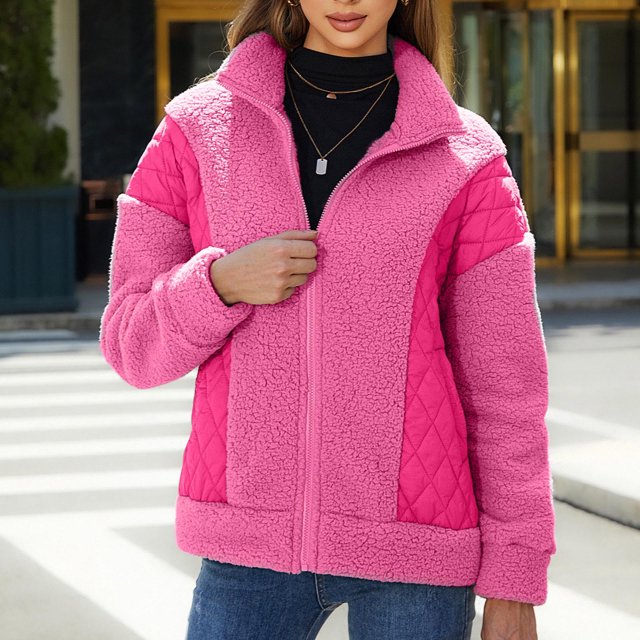 Sudadera informal de manga larga sin capucha y chaquetas para mujer, informal, lisa, de manga larga, con cremallera, cálida, abrigo para mujer