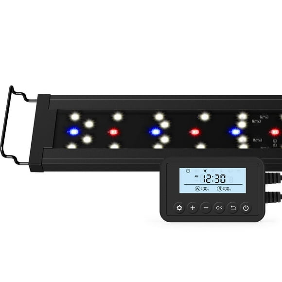 NICREW SkyLED Plus Aquarium Plant Light, Freshwater Fish Tank Light with Ramp Up and Dim Down, Spectrum Adjustable and Lighting Schedule Programmable with Controller, 48-60 Inches, 45