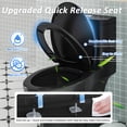 thumbnail image 5 of SUNRINX Matte Black One Piece Toilet for Bathroom, 17" ADA Comfort Chair Height Seat, Modern 1.1/1.6 GPF Dual Flush System Elongated Toilet, WaterSense & Sustainability, Comfort Soft-Close Seat, 5 of 10