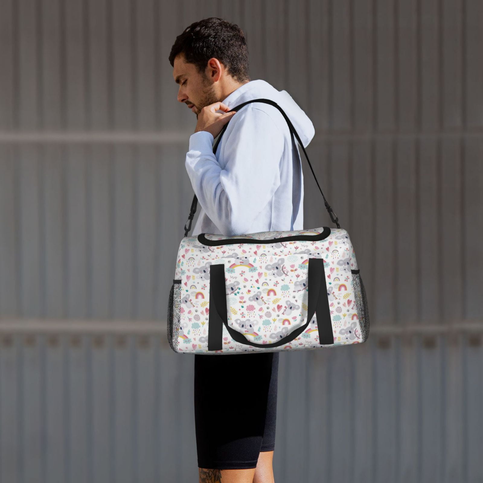 Fuzoiu Cute Koala Print Travel Duffle Bag,Carry On Tote Bags,Duffel Bag,Sport Gym Bag, Hospital Bag for Labor and Delivery, Overnight Bag,Luggage Bag