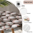 thumbnail image 3 of Baseball Round Tablecloth for 55-60 Inch Tables, Fitted Table Cover with Elastic Edge, White Red Art Sport Waterproof Outdoor Table Cloth Protector for Patio Garden Dinner Picnic, 3 of 9