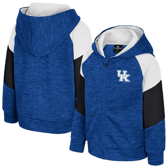 Toddler Colosseum Royal Kentucky Wildcats Spirit Hollow Full-Zip Hoodie