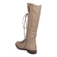 thumbnail image 3 of New Women Breckelles Georgia-75 Leatherette Knee High Lace Up Combat Boot Size, 3 of 5