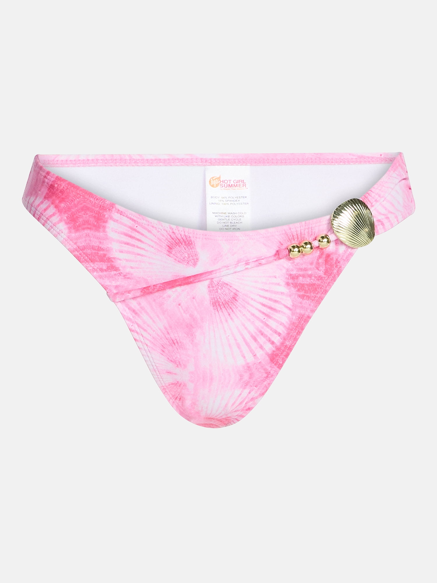 Hot Girl Summer by Megan Thee Stallion Shell Bikini Bottoms with High Leg, Sizes XS-3X