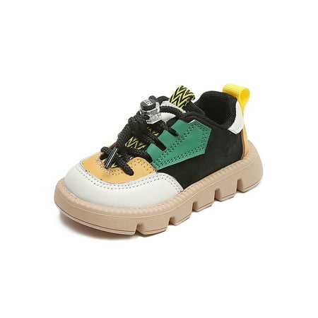 

Avamo Girls Sneakers Breathable Walking Shoe Sport Trainers Child Skate Shoes Girl Lightweight Comfort Flats Black 11.5C