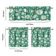 thumbnail image 6 of Kitchen Curtains 24 Inch Short - 3 Panel Set, Vintage Floral Butterfly Bee Botanical Print, Rod Pocket Window Curtain for Farmhouse, Modern Rustic, Spring Summer Decor, Easy Wash, 6 of 6