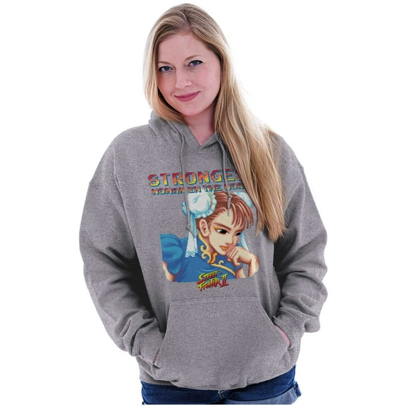Chun Li Strong Feminist Girl Power Hoodie Sweatshirt Women Brisco Brands S