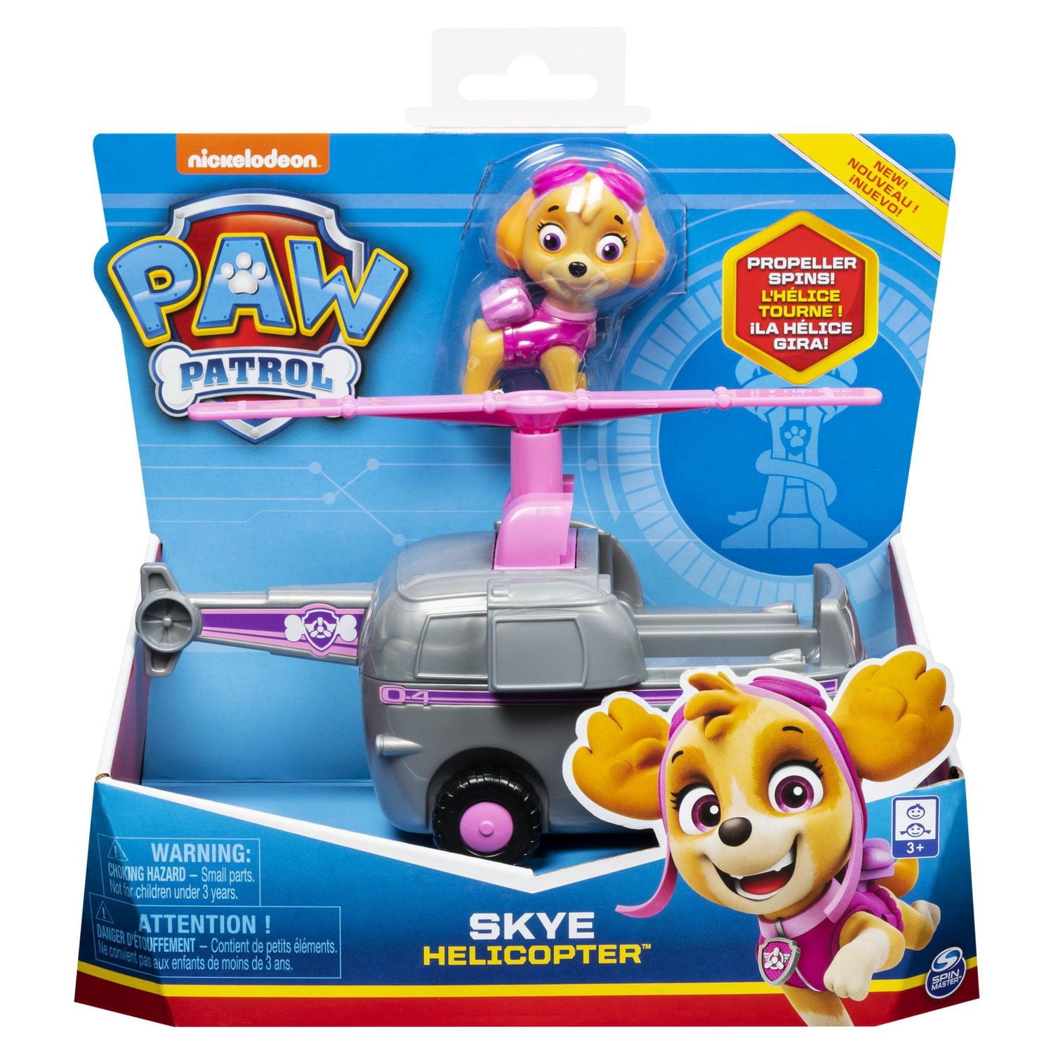 PAW Patrol, Hélicoptère de Stella avec figurine à collectionner, pour les enfants à partir de 3 ans