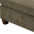 thumbnail image 6 of Benzara Upholstered Transitional Fabric & Solid Wood Ottoman in Taupe Brown, 6 of 6