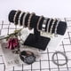 thumbnail image 5 of Pulsera, collar, pendientes, brazalete, colgantes, tobillera, torre, reloj, llave, soporte para presentación de joyería para organización del hogar (terciopelo negro), 5 of 5