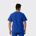 thumbnail image 2 of SPECTRUM UNIFORMS Wynd Men's Scrub Top Medical Uniform V-Neck Soft Fabric, Outfit Ideal for Men at Hospital Workspace, Medical Practice and Professionals Workwear Doctor Coat Royal Blue, 2 of 4