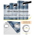 thumbnail image 5 of Blue Plaid Blackout Curtains 54 Inch Length 2 Panels Set for Living Room Bedroom, Modern Simple Watercolor Buffalo Lattice Room Darkening Window Curtains Thermal Insulated Black Out Curtain 52"x54", 5 of 8
