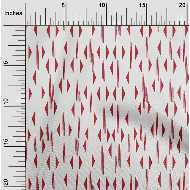 oneOone Viscose Jersey Fabric Triangle Ikat Decor Fabric Printed BTY 60 Inch Wide