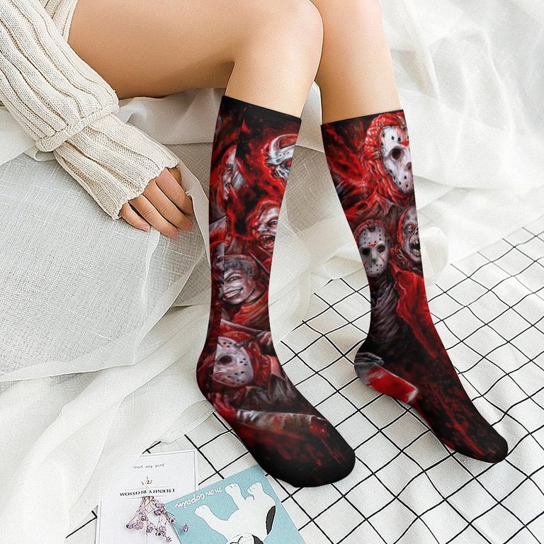 Jason Voorhees Thick Stockings for Men Women Durable Comfort Calf Socks  Soft Casual Crew Socks 15.7inches 