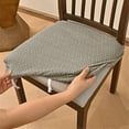 thumbnail image 4 of Memory Foam Chair Cushion Slipcover With Slip proof Silicone Particles Bottom Polyester Fabric For Seats 40-50cm, 4 of 9