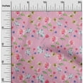 thumbnail image 1 of oneOone Georgette Viscose Light Pink Fabric Flower & Leaves Watercolor Diy Clothing Quilting Fabric Print Fabric By Yard 42 Inche Wide, 1 of 4