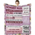 thumbnail image 1 of LHSHID Retirement Blanket Gifts for Women Men Happy Retirement Flannel Blanket Farewell Gifts Throw Blanket for Boss Coworker Friend Dad Mom Grandpa Grandma 40"x50", 1 of 7