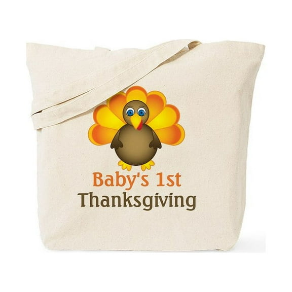 CafePress - Baby's 1St Thanksgiving Tote Bag - Unisex Canvas Tote Bag, Beige, 1-Piece
