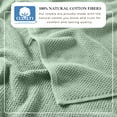 thumbnail image 3 of Great Bay Home Quick Dry Loop Textured 2-Pack Extra Large Bath Sheet Set, 35” x 68”, Mineral Blue, 3 of 6
