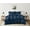 Dark Blue, variant on Truly Soft Cloud Puffer Boxed Pleat 100% Microfiber Polyester Dark Blue 3-Piece Full/Queen Comforter Set, Solid Casual themed, Adult Bedding, OEKO-TEX Certified