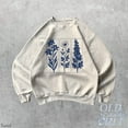 thumbnail image 3 of Vintage Botanical Flowers Sweatshirt | Minimal Nature Art Pullover, 3 of 8