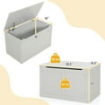 thumbnail image 3 of Spaco Safety Hinge Wooden Chest Organizer Toy Storage Box-Gray, Toy Organizer for Kids, Boys, Girls, Nursery, 3 of 9