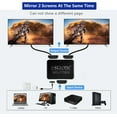 thumbnail image 2 of 4K HDMI Splitter 1 in 2 Out Mirror Display Not Expand, Dual HDMI Splitter Hub to Dual Monitors Multi-Scree Displays Audio Synchronization, Compatible for MacBook Laptop Desktop PC Graphics Card TV, 2 of 8