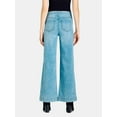 thumbnail image 5 of Time and Tru Women's Wide Leg Jeans with Seam Details, Available in Regular, Short, Long Inseams, Sizes 0-22, 5 of 11