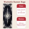 thumbnail image 6 of 2x6 FT Kitchen Runner Rugs Non Skid Washable, Faux Wool Rug Runners for Hallways Bathroom Carpet Runner, Soft Indoor Modern Floor Rug for Entryway Laundry Room, 6 of 11