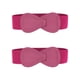 thumbnail image 1 of Cinturón elástico de cuero sintético con hebilla en forma de 8 de 2 piezas Inspire Chic para dama 39.4x2.36" (LxW) Rosa intenso, 1 of 7