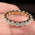 thumbnail image 4 of 2Ct Round Cut Lab Created Diamond Full Eternity Ring 14K Yellow Gold Plated Silver, 4 of 4
