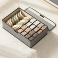 thumbnail image 1 of Foldable Closet Storage Boxes Divided Storage Organizer Box for Scarves Socks Bras Pants, 1 of 3